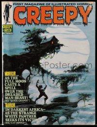 5s197 CREEPY #23 magazine October 1968 cool Tom Sutton cover art of the dreaded man-beast!