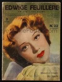 5s207 EDWIGE FEUILLERE French magazine April 15, 1938 illustrated biography of the French actress!
