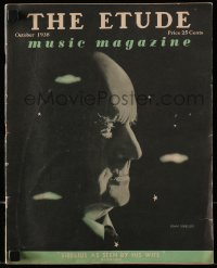 5s220 ETUDE magazine October 1938 great cover portrait of Jean Sibelius, Giovanni Martinelli