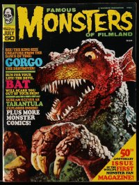 5s245 FAMOUS MONSTERS OF FILMLAND #50 magazine July 1968 Basil Gogos cover art of Gorgo + more!