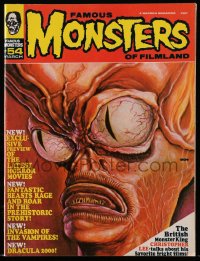 5s246 FAMOUS MONSTERS OF FILMLAND #54 magazine March 1969 Ron Cobb cover art of Saucer-Man