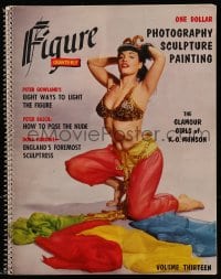 5s253 FIGURE QUARTERLY spiral-bound magazine 1956 sexy harem girl Bettie Page on the cover!