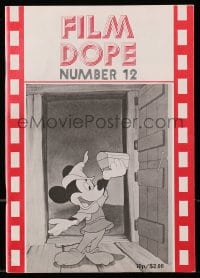 5s254 FILM DOPE #12 English magazine June 1977 cover image of Mickey Mouse in Jack & the Beanstalk!
