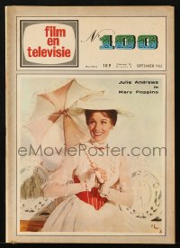 5s256 FILM EN TELEVISIE Belgian magazine Sept 1965 cover portrait of Julie Andrews in Mary Poppins!