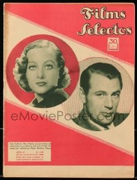 5s266 FILMS SELECTOS Spanish magazine Nov 25, 1933 Joan Crawford & Gary Cooper in Today We Live!