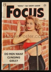 5s271 FOCUS digest magazine Oct 1955 Anita Ekberg cover by Russ Meyer, do men want clinging girls!