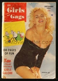 5s608 TV GIRLS & GAGS digest magazine Sept 1959 sexy Sharon Lee, new pin-up specials with girls!