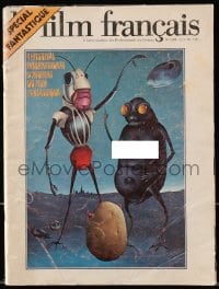 5s337 LE FILM FRANCAIS French magazine January 23, 1976 wacky cover art with cartoon insects!