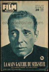 5s343 LEFT HAND OF GOD French magazine Aug 9, 1956 Humphrey Bogart on the cover of Le Film Complet!