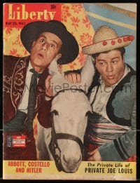 5s348 LIBERTY magazine May 23, 1942 Abbott, Costello and Hitler, The Private Life of Joe Louis!
