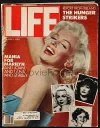 5s354 LIFE MAGAZINE magazine October 1981 Mania for Marilyn Monroe, Joan, Lana & Shirley!