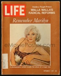5s353 LIFE MAGAZINE magazine September 8, 1972 Marilyn Monroe, photo exhibit of the tragic star!