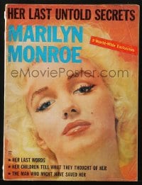 5s364 MARILYN MONROE magazine 1962 Her Last Untold Secrets, 3 world-wide exclusives!