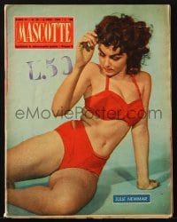 5s365 MASCOTTE Italian magazine November 6, 1957 sexy Julie Newmar + Diana Dors color centerfold!
