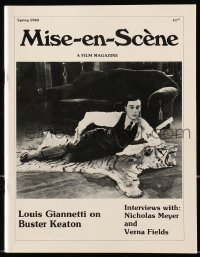 5s371 MISE-EN-SCENE magazine Spring 1980 great cover image of Buster Keaton on tiger rug!