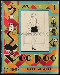 5s358 M.I.T. VOO DOO magazine May 1932 Whitaker cover art of deco cat + Will art of sexy model!