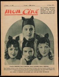 5s384 MON CINE French magazine February 28, 1929 Janet Gaynor in F.W. Murnau's 4 Devils!