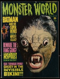 5s403 MONSTER WORLD #10 magazine September 1966 one of horrordom's newest filmonsters, The Reptiles!