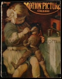 5s410 MOTION PICTURE CLASSIC magazine January 1916 August D. Turner art of child feeding doll!