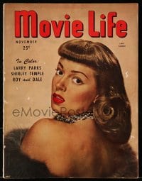 5s419 MOVIE LIFE magazine November 1947 great cover portrait of sexy Lana Turner!