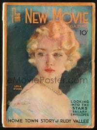 5s428 NEW MOVIE MAGAZINE magazine August 1930 great cover art of Leila Hyams by Penrhyn Stanlaws!