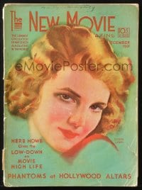 5s431 NEW MOVIE MAGAZINE magazine December 1931 cover art of Elissa Landi by Andreas Randal!