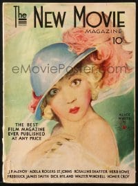 5s427 NEW MOVIE MAGAZINE magazine February 1930 cover art of Alice White by Penrhyn Stanlaws!