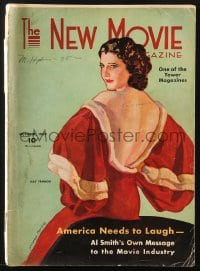 5s432 NEW MOVIE MAGAZINE magazine October 1932 art of beautiful Kay Francis by McClelland Barclay!