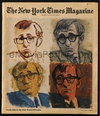 5s434 NEW YORK TIMES MAGAZINE magazine Jan 7, 1973 Robert Weaver art of Woody Allen on the cover!