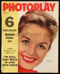 5s487 PHOTOPLAY magazine December 1958 great cover portrait of Debbie Reynolds by Gene Trindl!