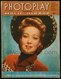 5s465 PHOTOPLAY magazine February 1942 great cover portrait of pretty Ann Sothern by Paul Hesse!