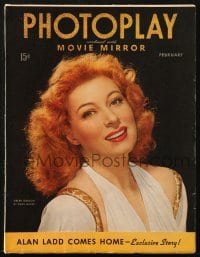 5s470 PHOTOPLAY magazine February 1944 great cover portrait of Greer Garson by Paul Hesse!