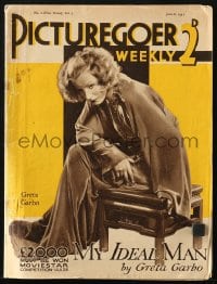 5s495 PICTUREGOER English magazine June 6, 1931 Greta Garbo talks about her ideal man, Dietrich!