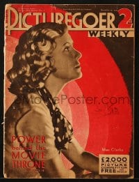5s496 PICTUREGOER English magazine December 19, 1931 great profile portrait of Mae Clarke!