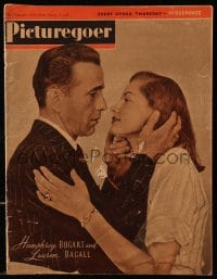 5s498 PICTUREGOER English magazine October 26, 1946 Humphrey Bogart & Lauren Bacall cover portrait!