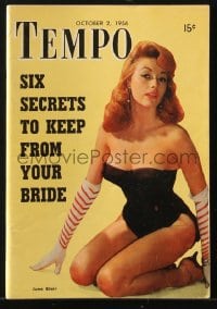 5s591 TEMPO digest magazine Oct 2, 1956 sexy June Blair, later Playboy Playmate & Mrs David Nelson!