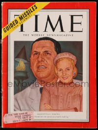 5s596 TIME magazine May 21, 1951 Ernest Hamlin Baker cover art of Argentina's Perons!