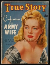 5s606 TRUE STORY magazine January 1941 great cover portrait of Mary Beth Hughes by Sol Wechler!