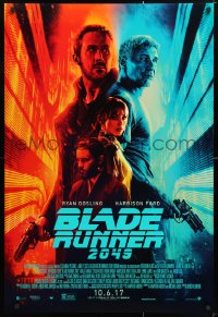5t123 BLADE RUNNER 2049 advance DS 1sh 2017 great montage image with Harrison Ford & Ryan Gosling!