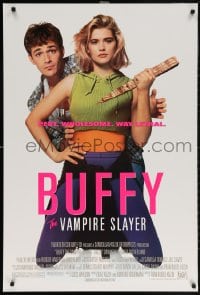 5t152 BUFFY THE VAMPIRE SLAYER DS 1sh 1992 great image of Kristy Swanson & Luke Perry!
