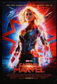 5t165 CAPTAIN MARVEL advance DS 1sh 2019 incredible image of Brie Larson in the title role!