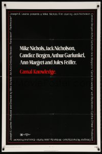 5t172 CARNAL KNOWLEDGE 1sh 1971 Jack Nicholson, Candice Bergen, Art Garfunkel, Ann-Margret!