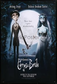 5t210 CORPSE BRIDE teaser DS 1sh 2005 Tim Burton stop-motion animated horror musical!