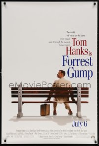 5t324 FORREST GUMP int'l advance DS 1sh 1994 Tom Hanks sits on bench, Robert Zemeckis classic!