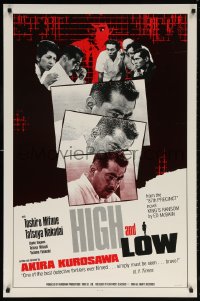5t405 HIGH & LOW 1sh R1986 Akira Kurosawa's Tengoku to Jigoku, Toshiro Mifune, Japanese classic!
