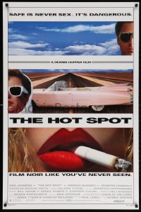 5t414 HOT SPOT DS 1sh 1990 cool close up smoking & Cadillac image, directed by Dennis Hopper!