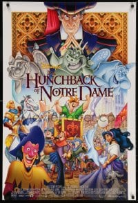 5t422 HUNCHBACK OF NOTRE DAME DS 1sh 1996 Walt Disney, Victor Hugo, art of cast on parade!
