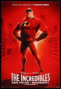 5t440 INCREDIBLES advance DS 1sh 2004 Disney/Pixar sci-fi superhero family, Mr. Incredible!
