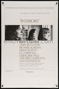 5t451 INTERIORS style B 1sh 1978 Diane Keaton, Mary Beth Hurt, directed by Woody Allen!