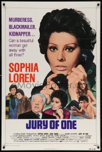 5t480 JURY OF ONE 1sh 1975 Verdict, Sophia Loren, Jean Gabin, Andre Cayatte!